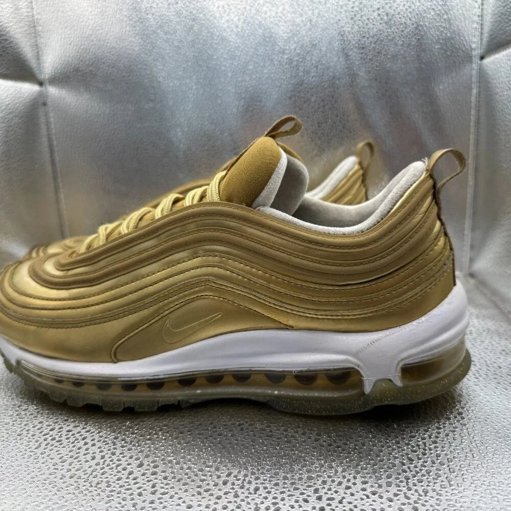Size 9.5 Nike Air Max 97 Low Womens‎ Olympic Gold Athletic Sneaker CJ0625-700